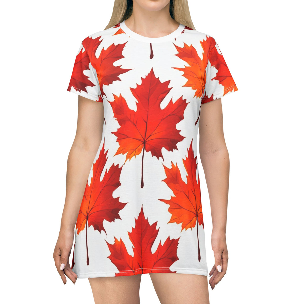 Autumn Falls T-Shirt Dress (AOP)