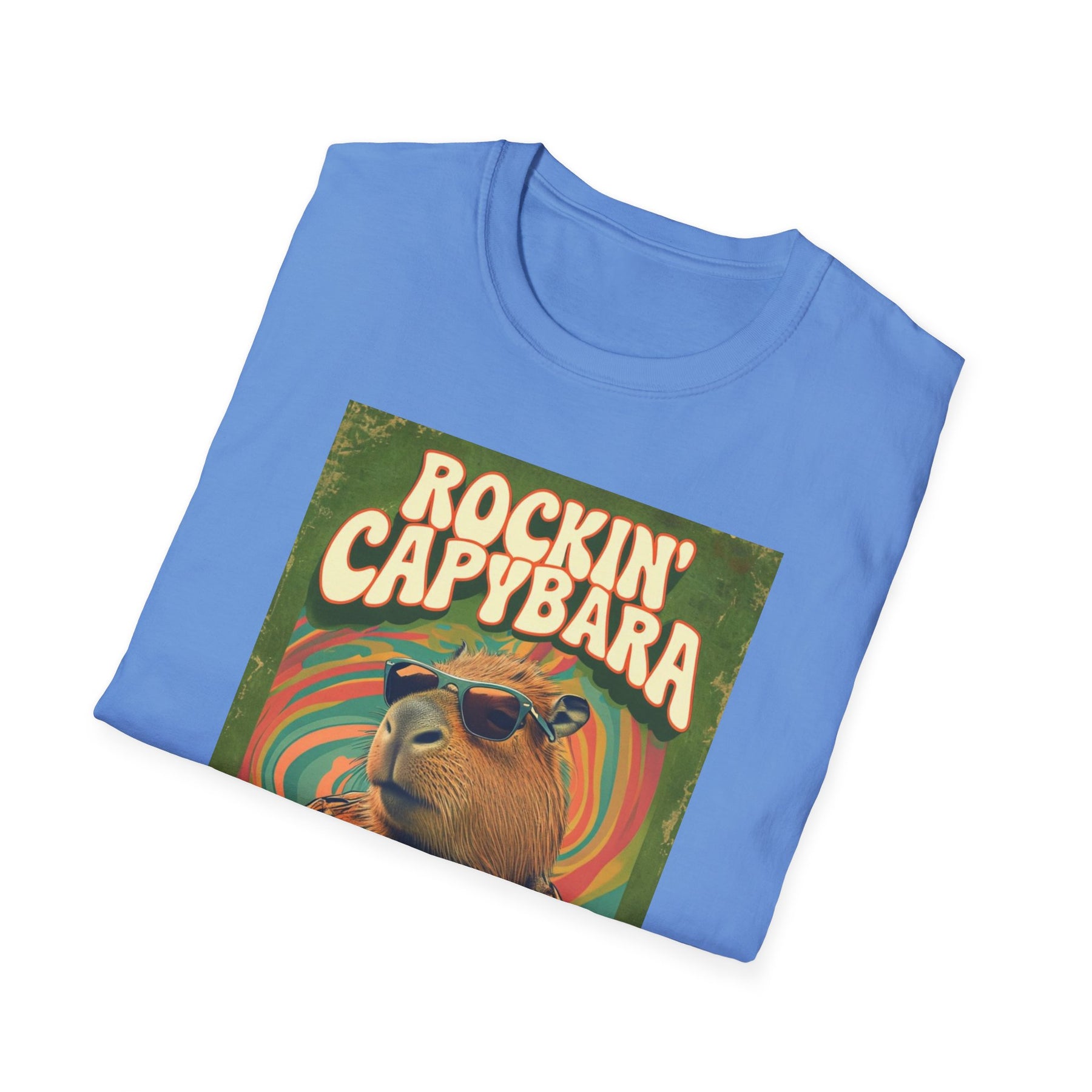 Rockin Capybara Unissex T-Shirt