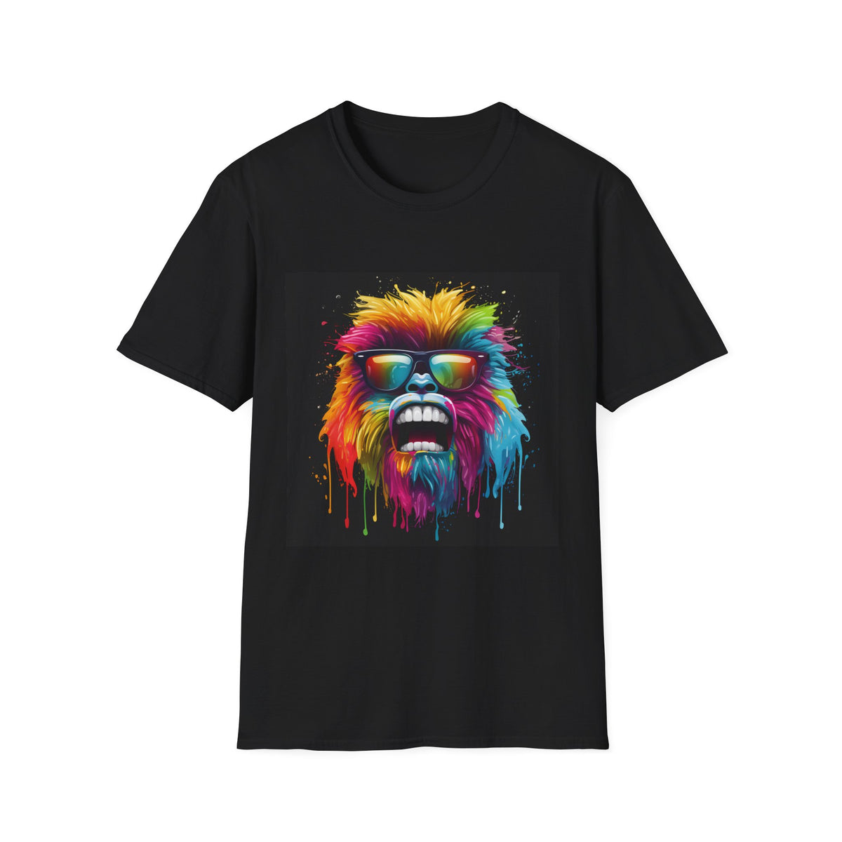 Neon Crazy Monkey Unissex T-Shirt