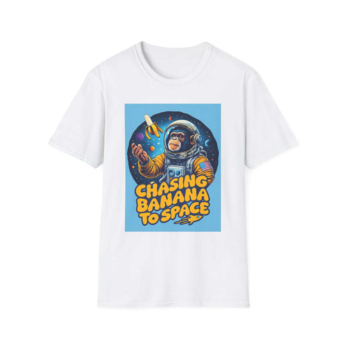 Chasing Banana To Space Unissex T-Shirt