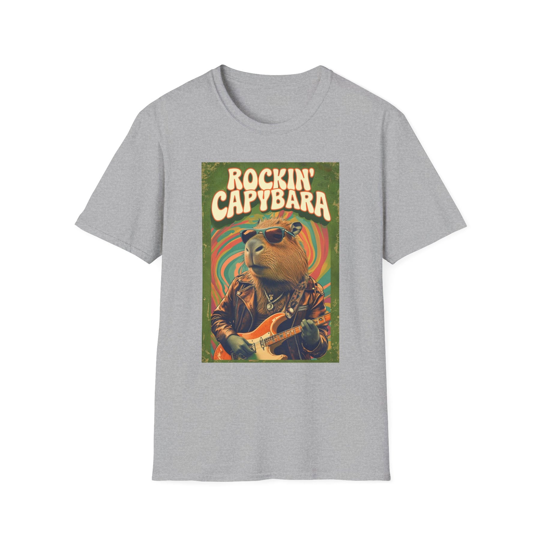 Rockin Capybara Unissex T-Shirt