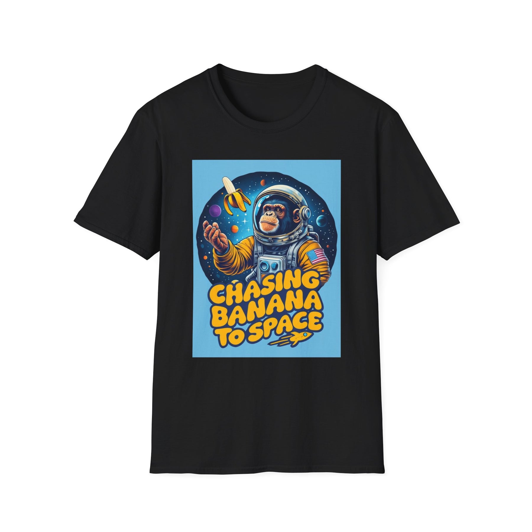 Chasing Banana To Space Unissex T-Shirt