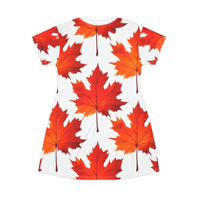 Autumn Falls T-Shirt Dress (AOP)