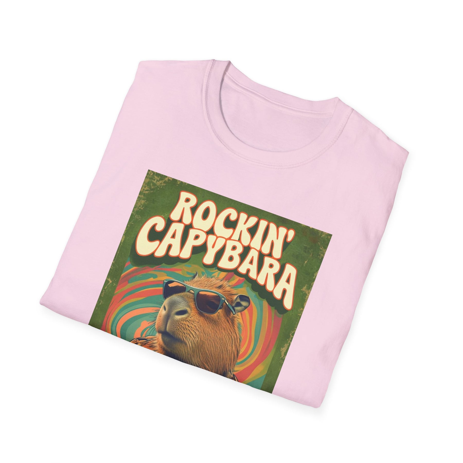 Rockin Capybara Unissex T-Shirt