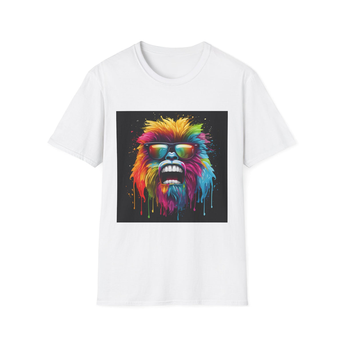 Neon Crazy Monkey Unissex T-Shirt