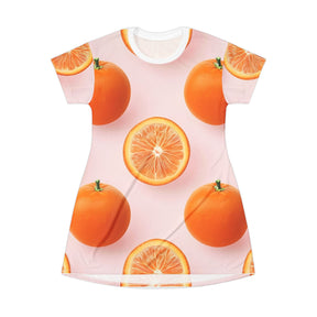 Orange T-Shirt Dress (AOP)