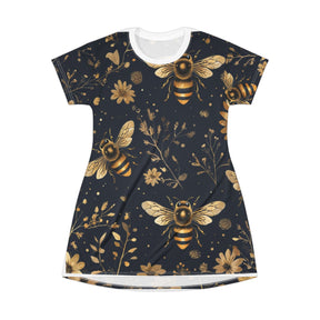 Golden Bee T-Shirt Dress (AOP)