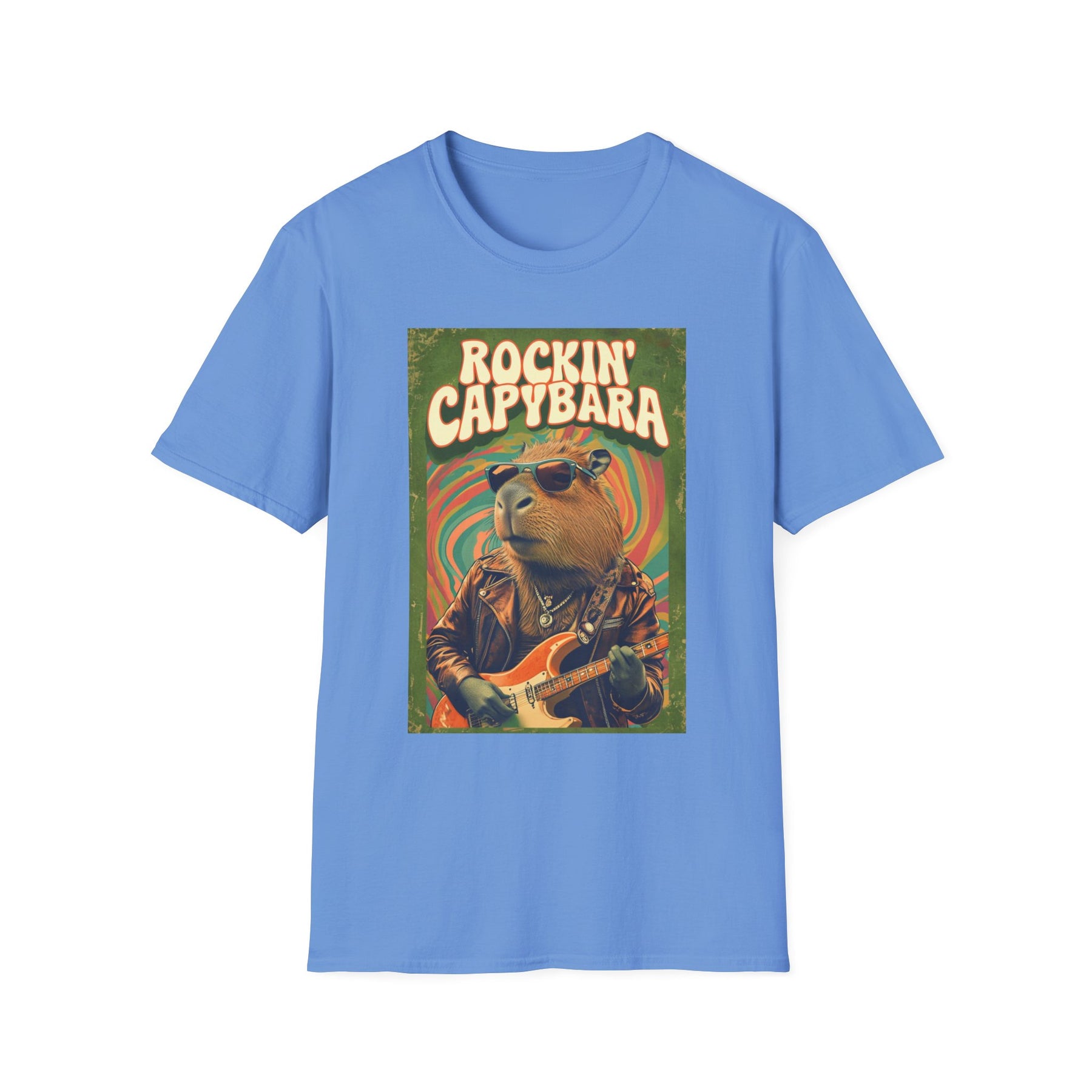 Rockin Capybara Unissex T-Shirt