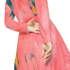 Colorful Paint Long Sleeve Dress (AOP)